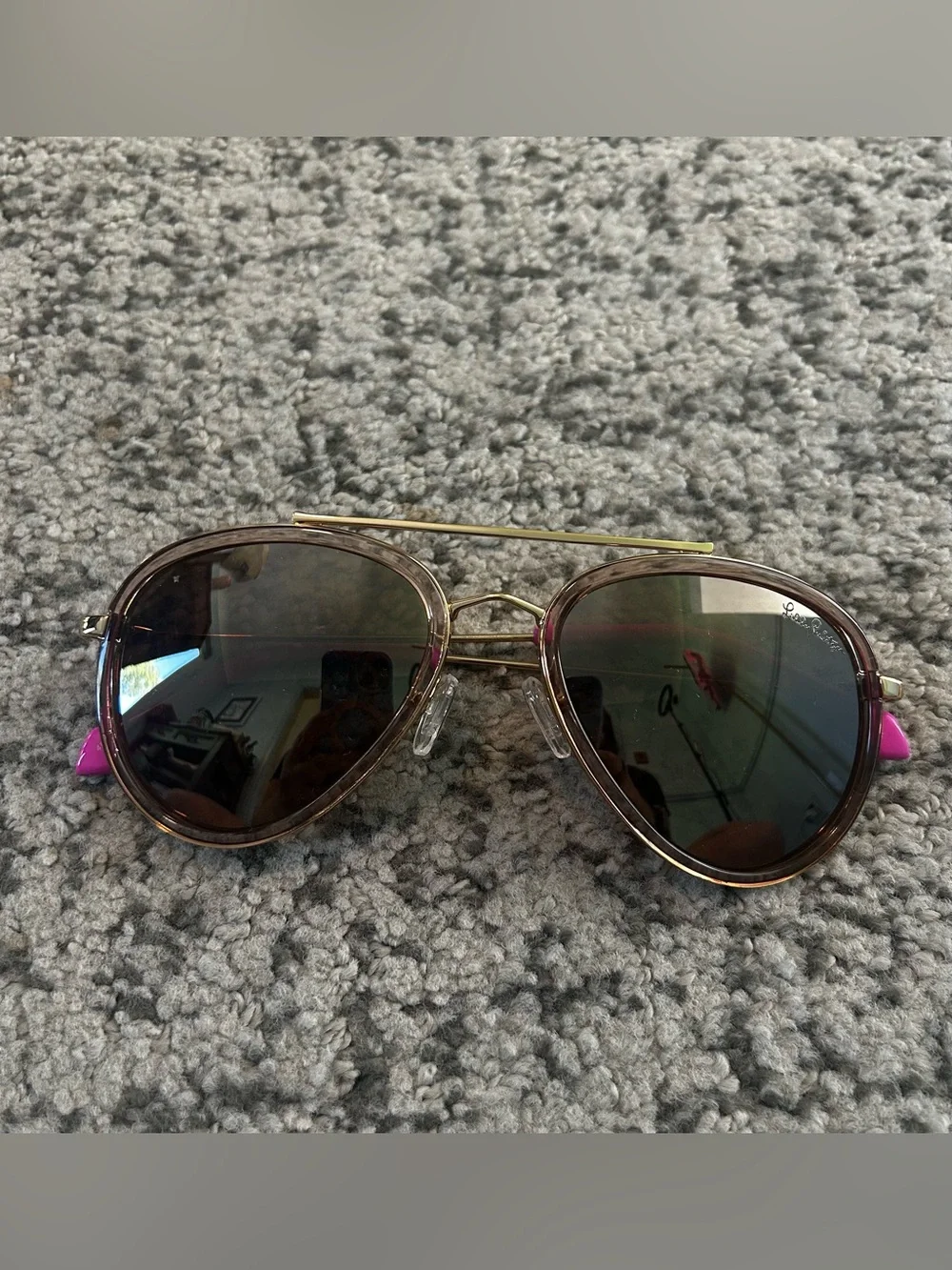 Lilly Pulitzer Pink & Gold Elliot Sunglasses